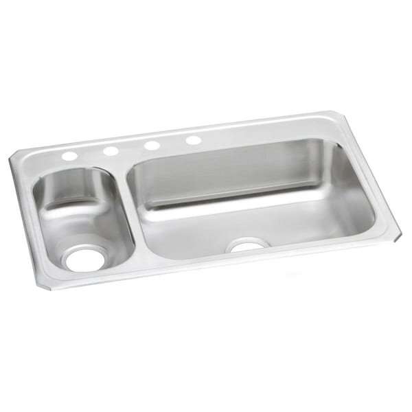 Celebrity Stainless Steel 33 X 22 X 7 30/70 Double Bowl Top Mount Sink